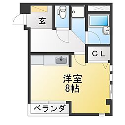 杉庄ハイツ2 ワンルームの間取図画像