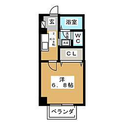 間取図画像 1K