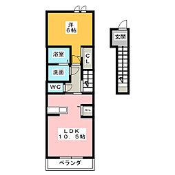 シャングリ・ラ 1LDKの間取図画像