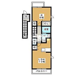 ウィンディー 1LDKの間取図画像