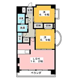 スペース大和 2LDKの間取図画像