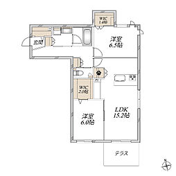 マンション大日 2LDKの間取図画像
