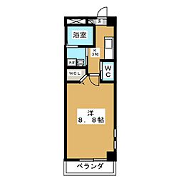 TMBld2 1Kの間取図画像