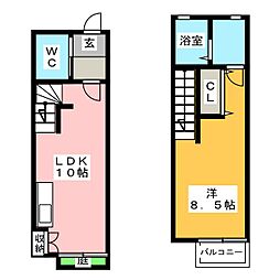 ハイツリアナ 1LDKの間取図画像