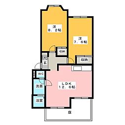 マルベリーS 2LDKの間取図画像