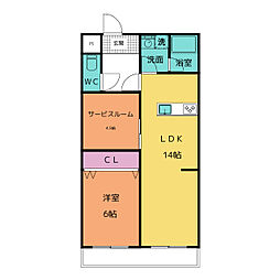 地蔵マンション 1SLDKの間取図画像