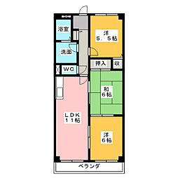 メゾンM・A 3LDKの間取図画像