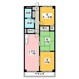 メゾンＭＡ 3階3LDKの間取り