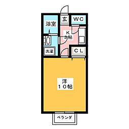 グランシャリオ 1Kの間取図画像
