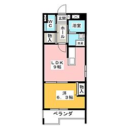 レジデンス伊藤 1LDKの間取図画像