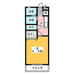 SunCourt 1Kの間取図画像