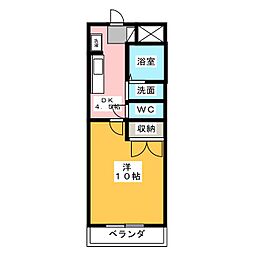 さくら 1Kの間取図画像