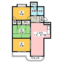 第一ゴトウハイツ 3LDKの間取図画像
