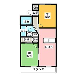 プリメーラ 2LDKの間取図画像
