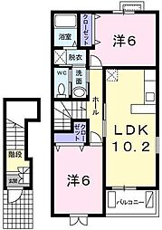サーマル1 2LDKの間取図画像