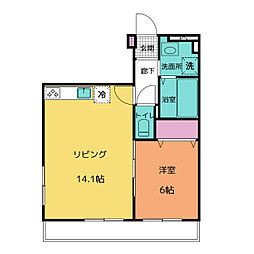 Soluna 1LDKの間取図画像
