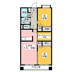 セントモンチーク 2LDKの間取図画像