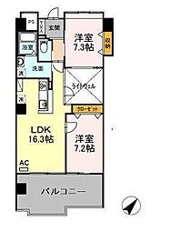 イーストタウン和 2LDKの間取図画像