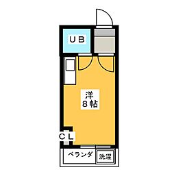 メゾン池田 ワンルームの間取図画像