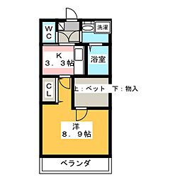 Roots 1Kの間取図画像