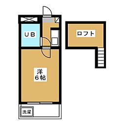 AHOUSE 1Kの間取図画像