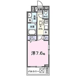 ヒカルサ静岡春日町 1Kの間取図画像