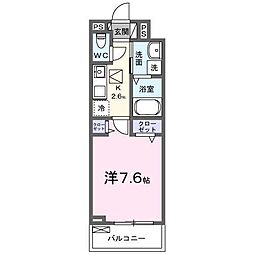ヒカルサ静岡春日町 1Kの間取図画像