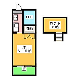 メゾン東静岡 ワンルームの間取図画像