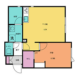 Polaris東静岡 1LDKの間取図画像