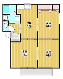 ファミール船越 3DKの間取図画像