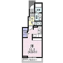 アーリーリバーネオ ワンルームの間取図画像