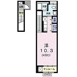サンスクエア ワンルームの間取図画像