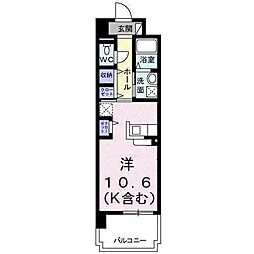マジェスティ ワンルームの間取図画像