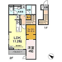 コンシェール草薙 1LDKの間取図画像