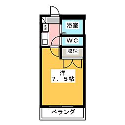 ソフィア1 1Kの間取図画像