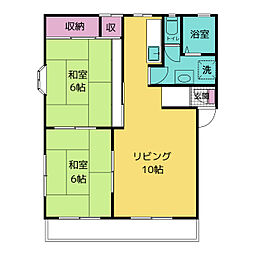 フレグランス桜が丘B 2LDKの間取図画像