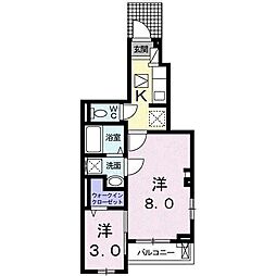 メルベージュ 2Kの間取図画像