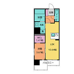 仮)真砂町ソプラ 1LDKの間取図画像