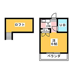 ルネパレス狐ヶ崎第一 1Kの間取図画像