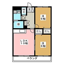 間取図画像 2LDK