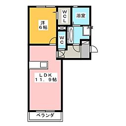 ペルソーナ 1LDKの間取図画像
