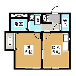 ステラ・みずほ 1DKの間取図画像