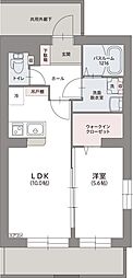 シャンアベイユ 1LDKの間取図画像