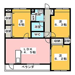 グランセレッソ 3LDKの間取図画像
