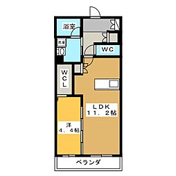 メゾンドニーム寿町 1LDKの間取図画像