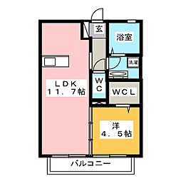 エスタシオ 1LDKの間取図画像