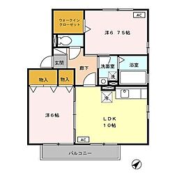 ソフィア2 2LDKの間取図画像