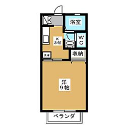 ソレイユ・寿香 1Kの間取図画像