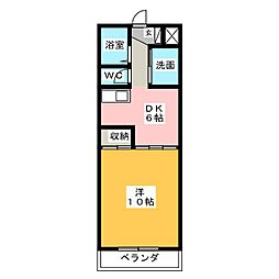 ガーデンプレイスヴィラA 1DKの間取図画像