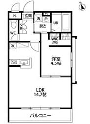 Palace　Mooyo 4階1LDKの間取り